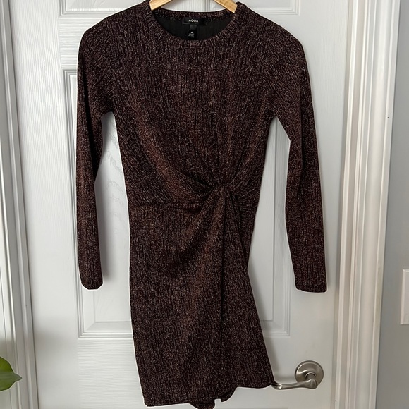 Twisted Metallic Mini Dress - from Bloomingdale’s - Picture 1 of 6